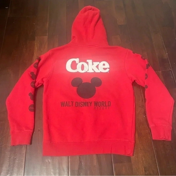 Walt Disney World Resort Coca Cola Hoodie Size XS Mickey Disney Red - Picture 4 of 7